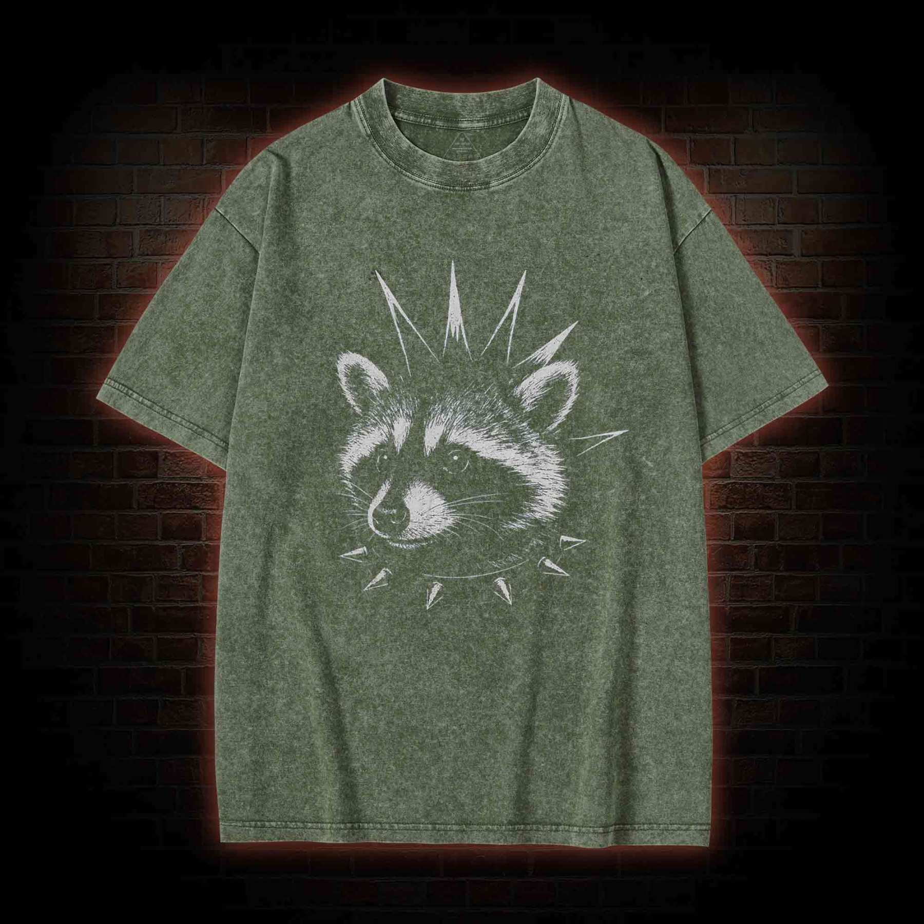 Punk Raccoon Washed T-shirt