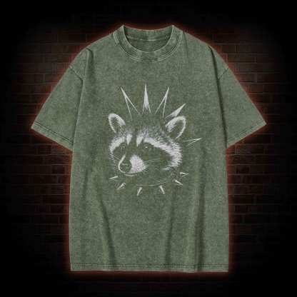 Punk Raccoon Washed T-shirt