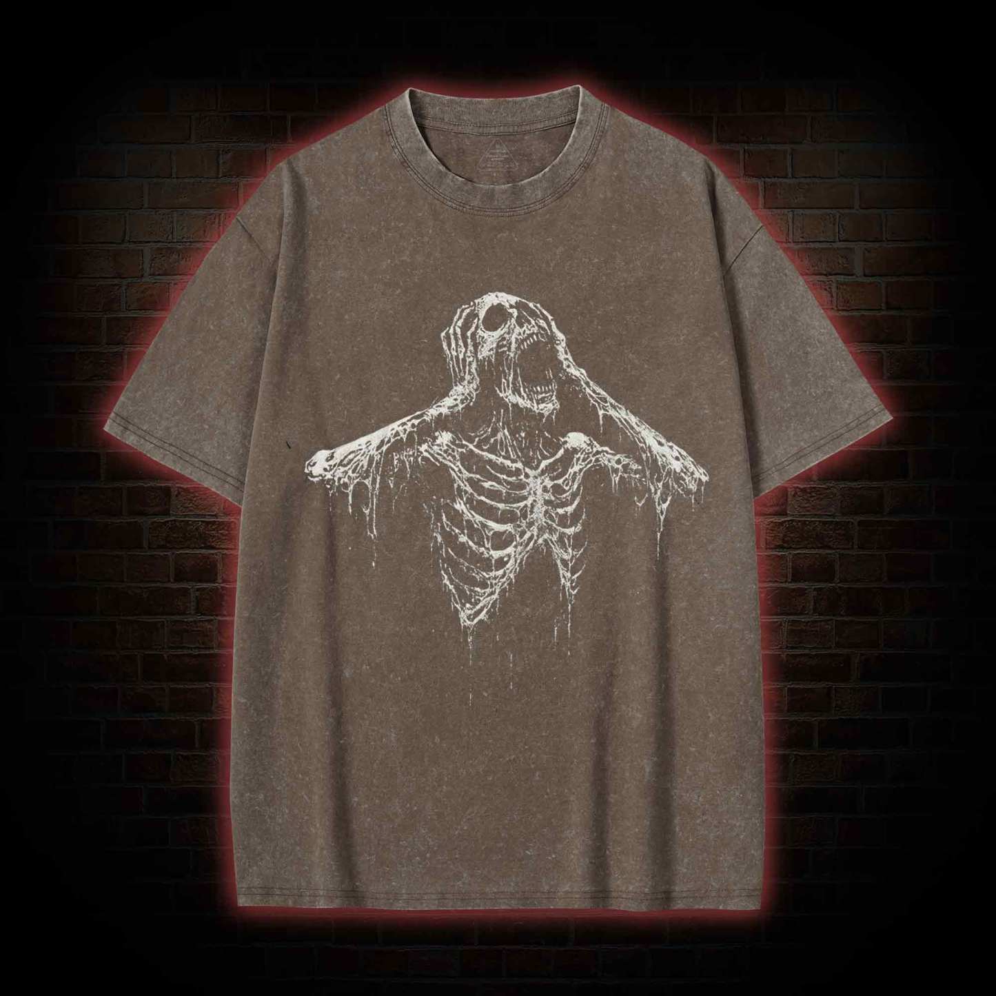 Screaming Skeleton Washed T-shirt