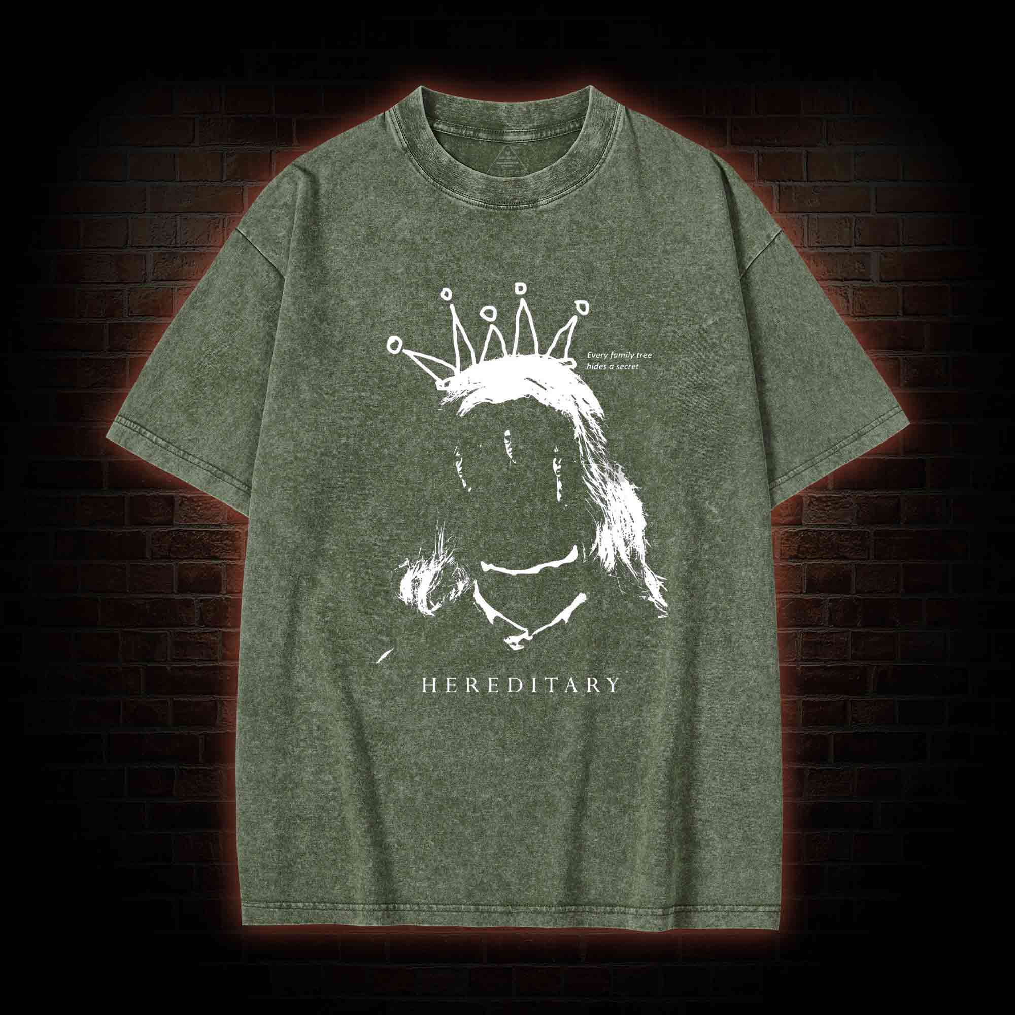 Horror Every Family Tree Hides A Secret Washed T-shirt