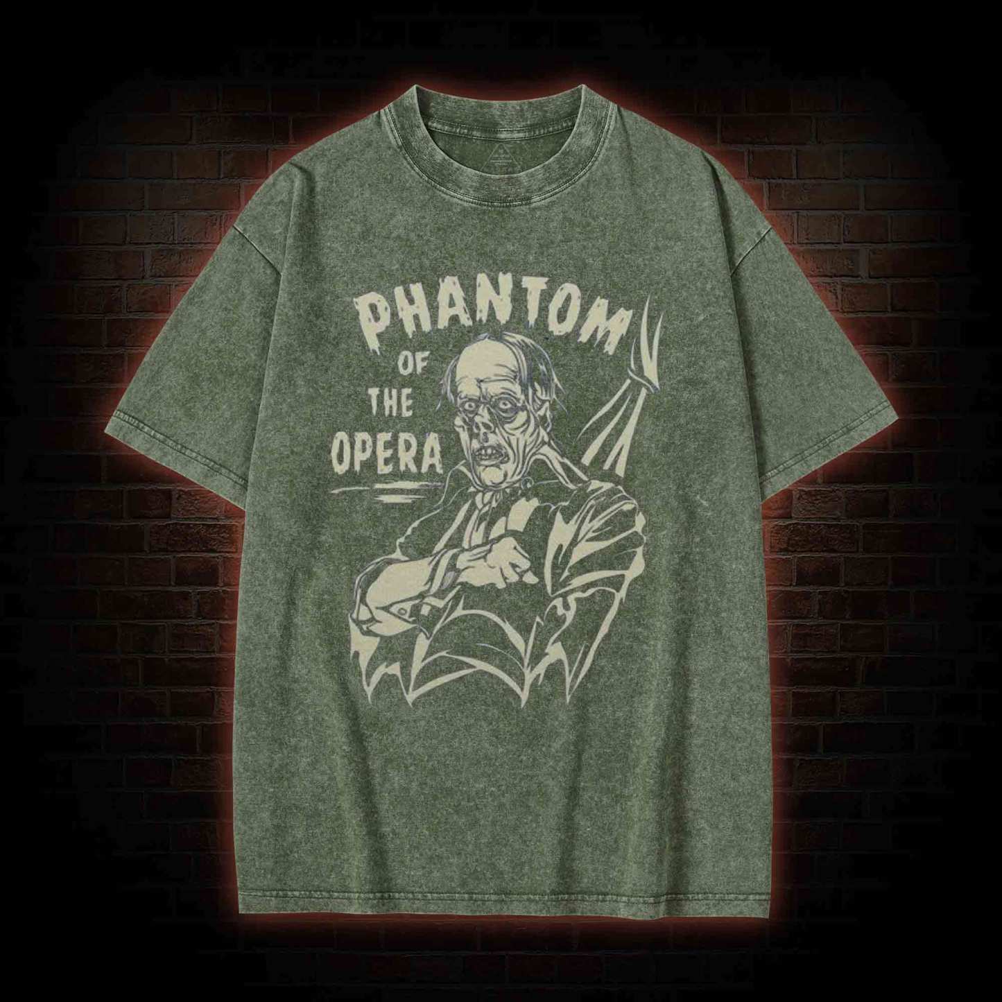 Black Phantom of the Opera Washed T-shirt