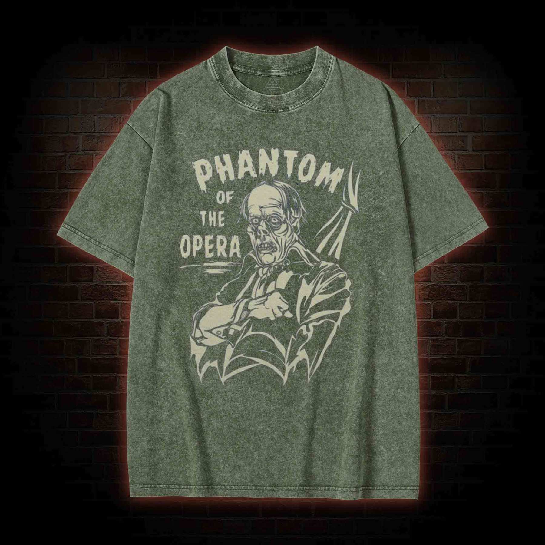 Black Phantom of the Opera Washed T-shirt