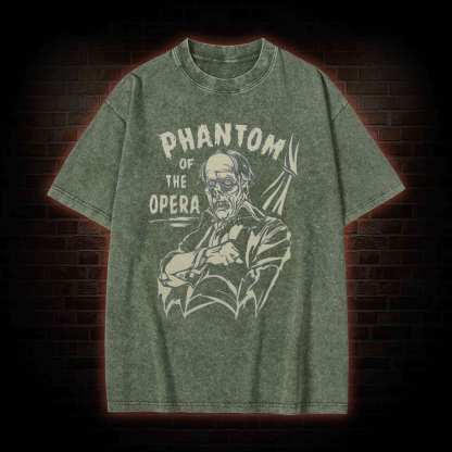 Black Phantom of the Opera Washed T-shirt