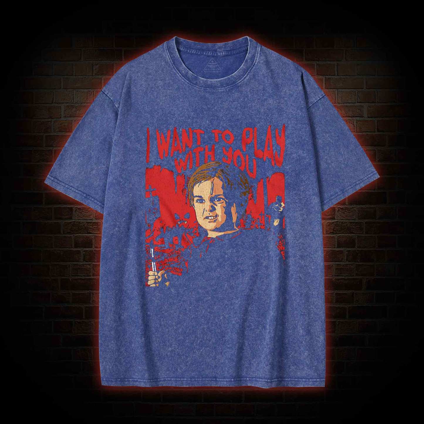 I Want to Play With You Washed T-shirt
