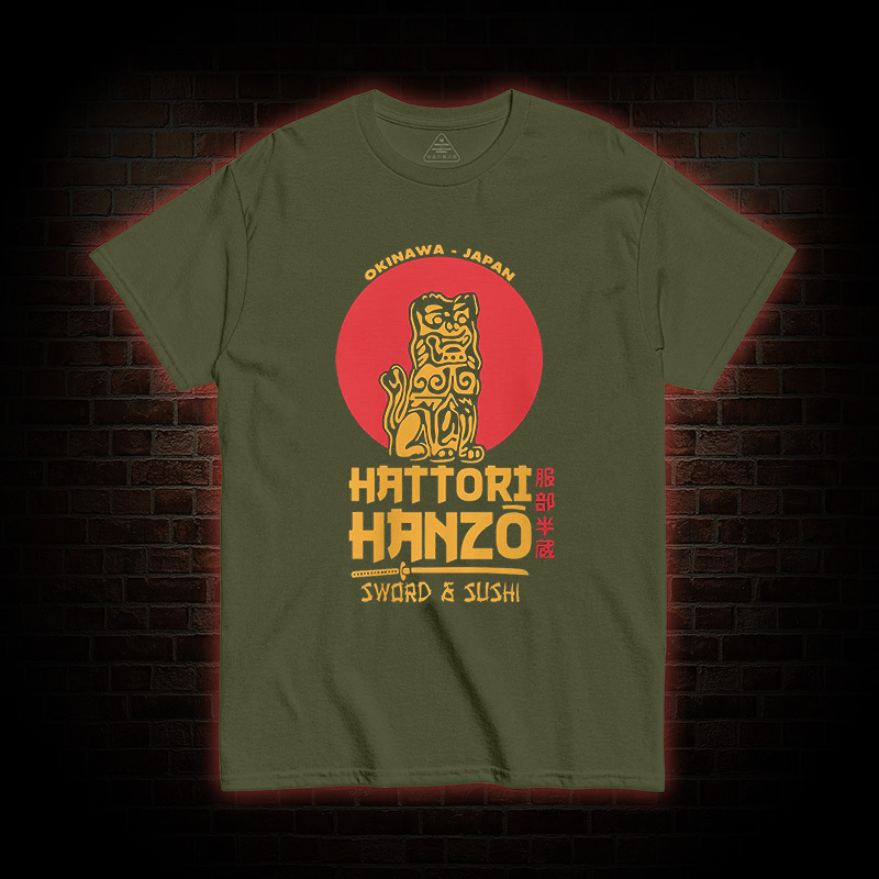 Hattori Hanzo Sword and Sushi T-shirt