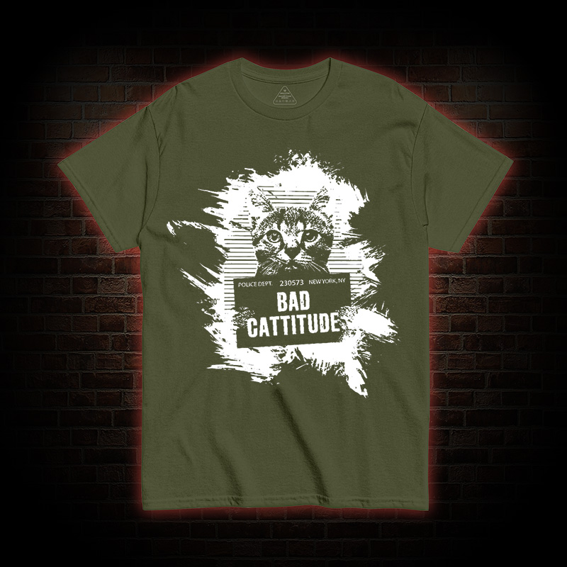 Mugshot Cat Fun Vintage T-Shirt