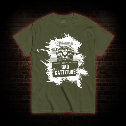 Mugshot Cat Fun Vintage T-Shirt