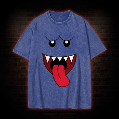 Boo Ghost Face Washed T-shirt