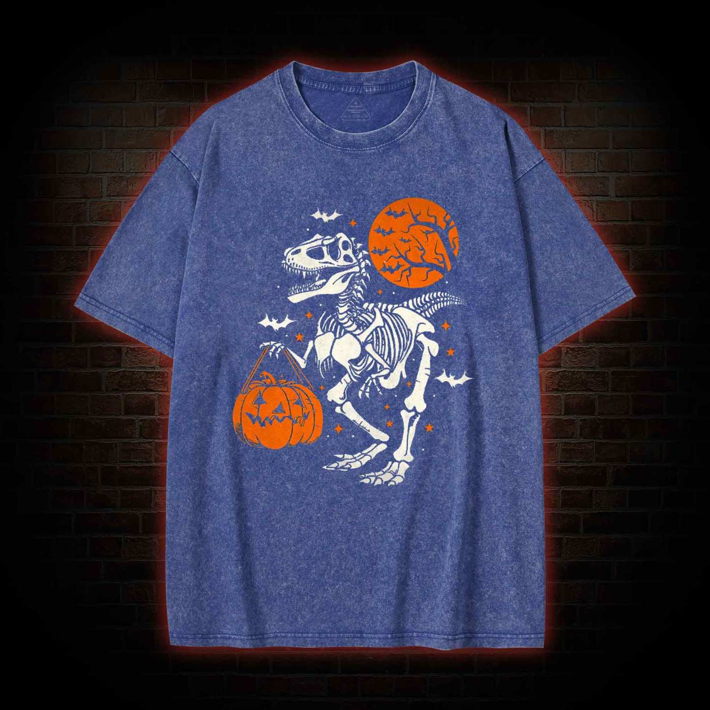 Dinosaur Halloween Washed T-shirt