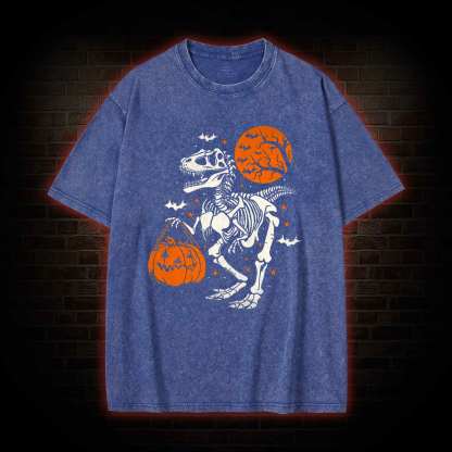 Dinosaur Halloween Washed T-shirt