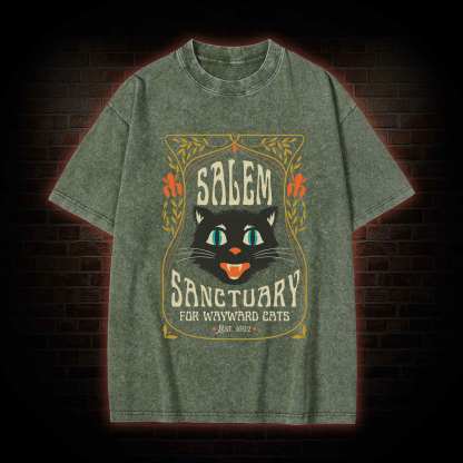 Cat Lover Washed T-shirt