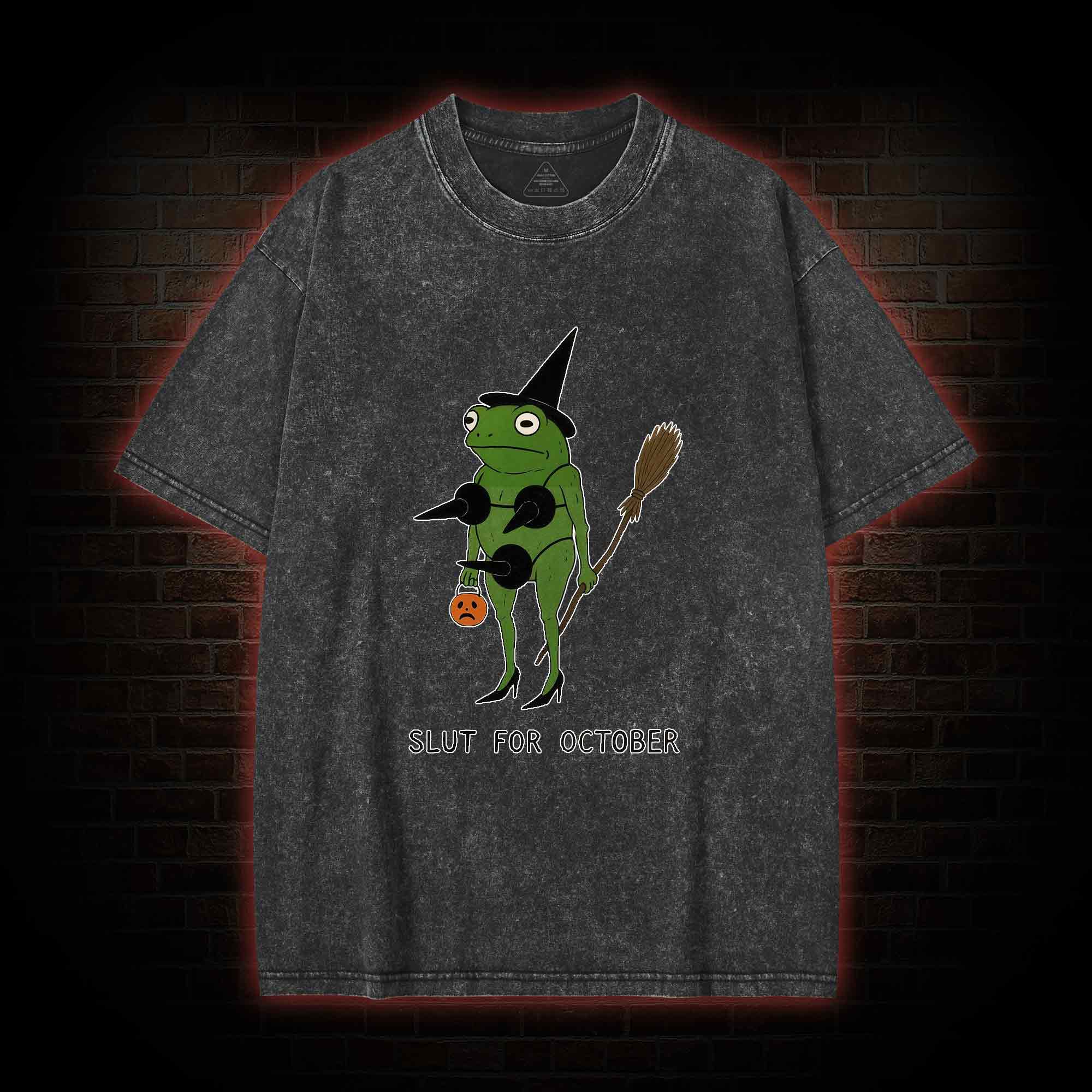 Slut for October Washed T-shirt