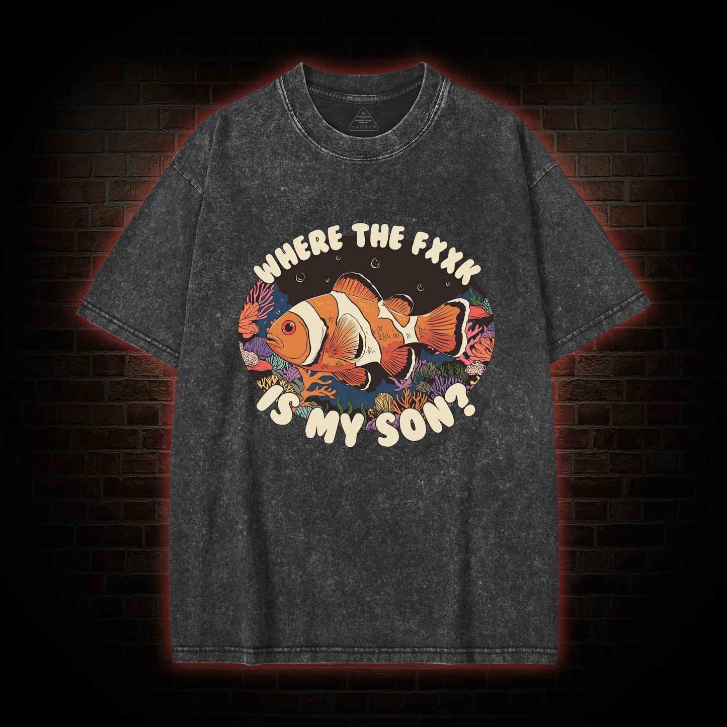 Where is My Son Washed T-shirt