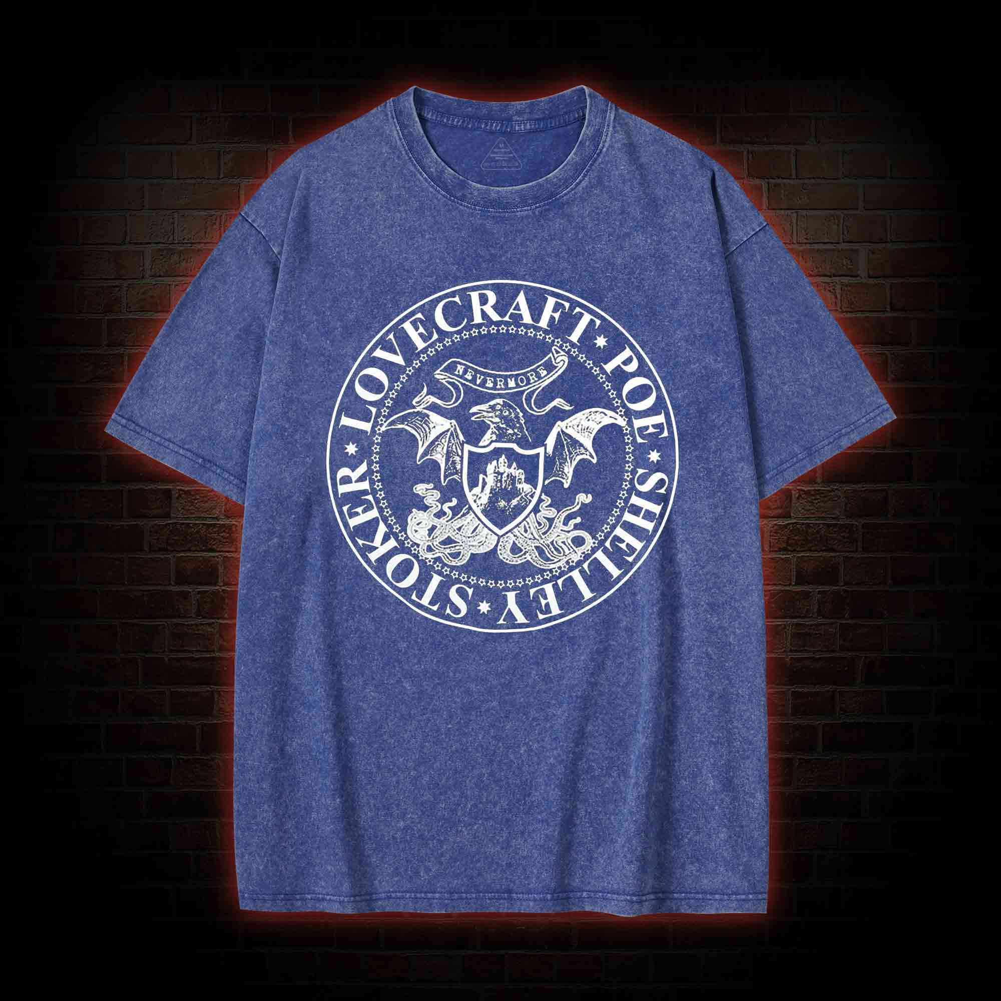 Horror Author Washed T-shirt