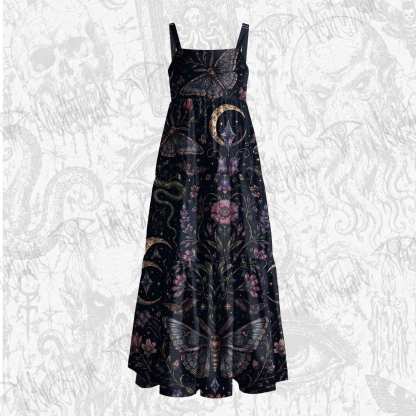 Moth and Botanical Wide Straps Maxi Dress