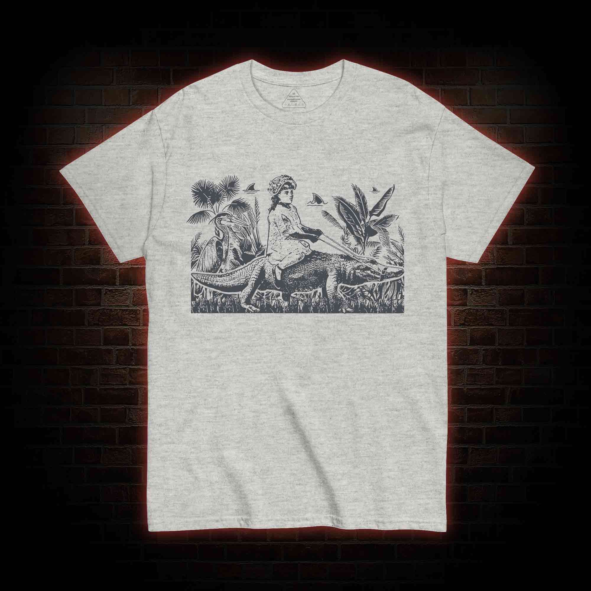 Girl Riding Alligator T-shirt