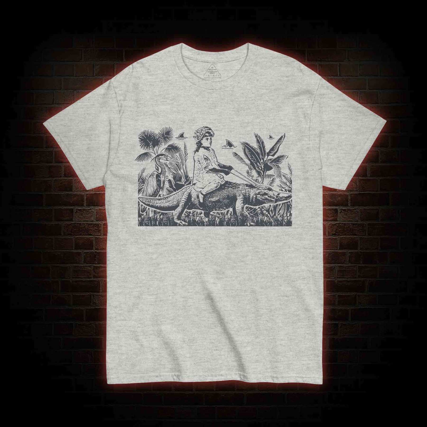 Girl Riding Alligator T-shirt