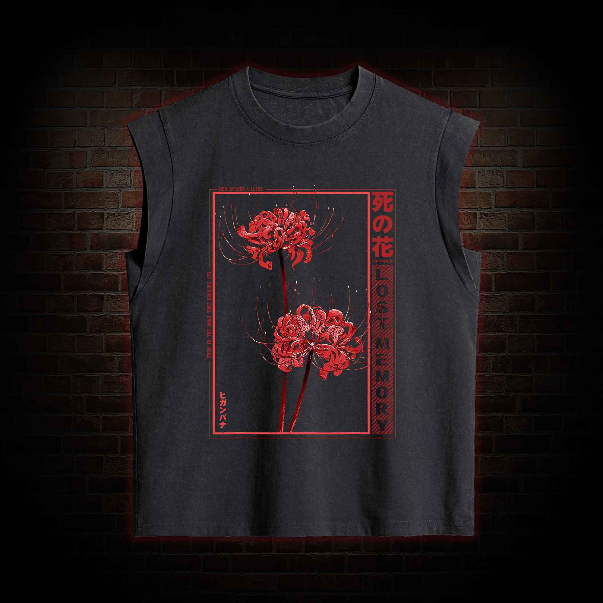 Red Spider Lily Women's Washed Tank Top