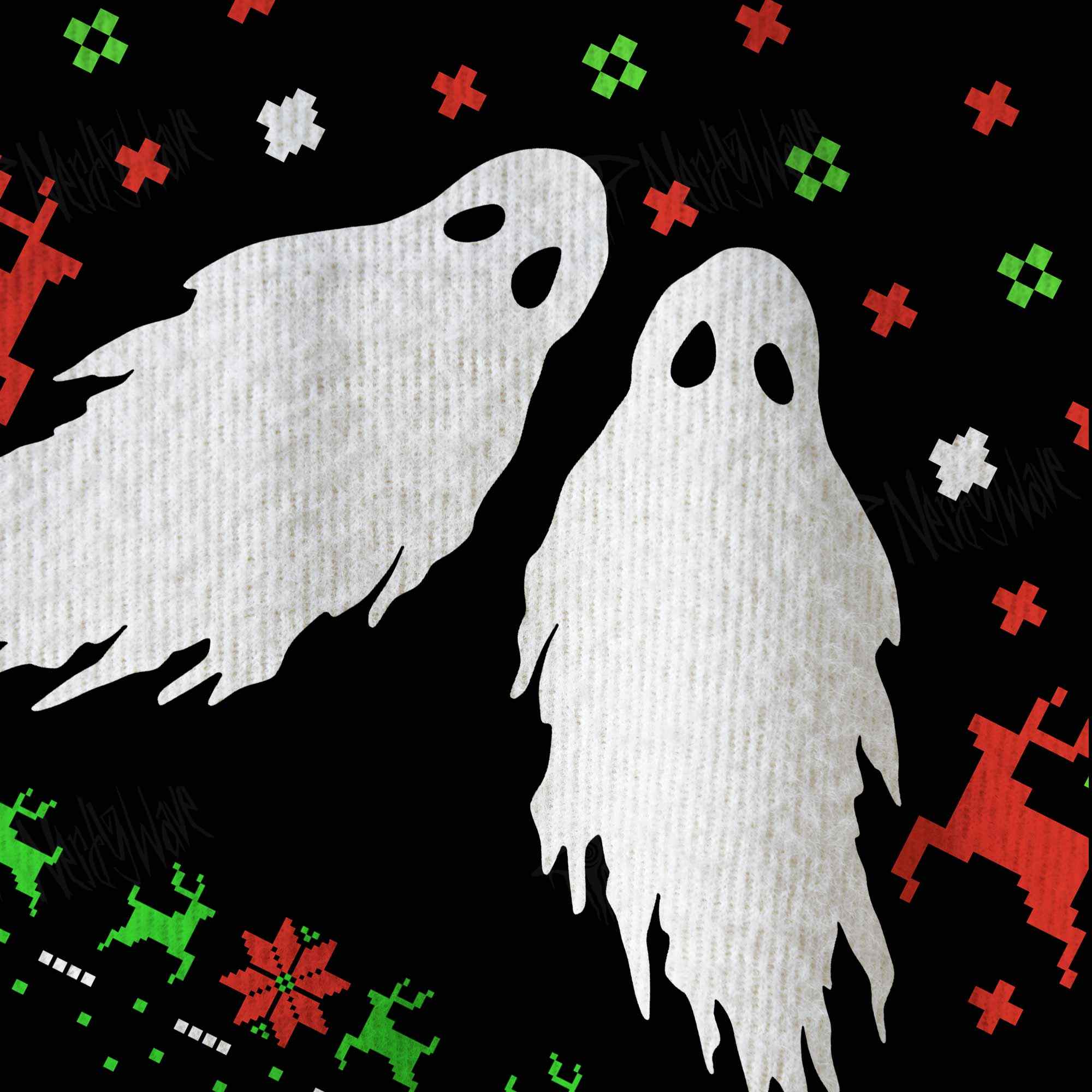 Ghosts Rise for Christmas Ugly Sweatshirts