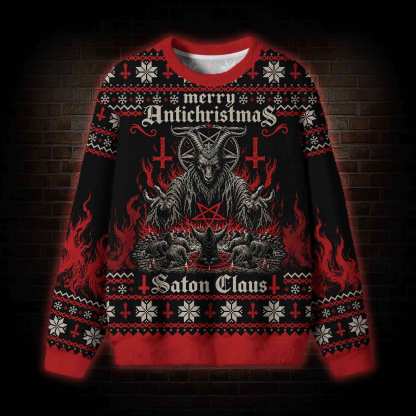 Merry Antichrist Xmas Vintage Ugly Sweatshirts