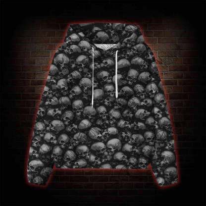 Skulls All Over Print Scuba Hoodie