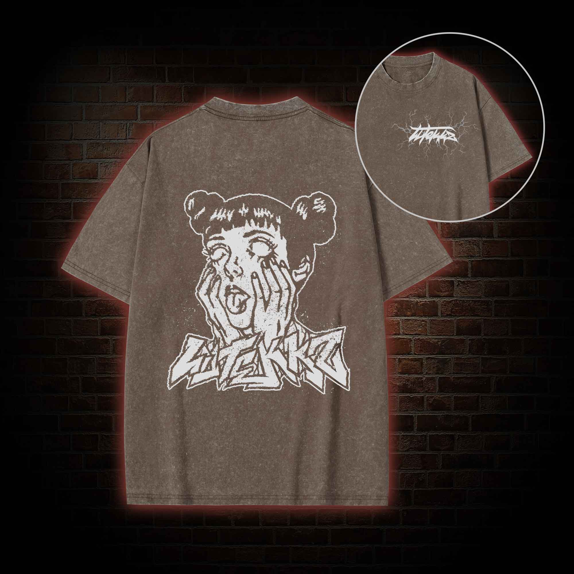 [Copy] Back Print Washed T-shirt