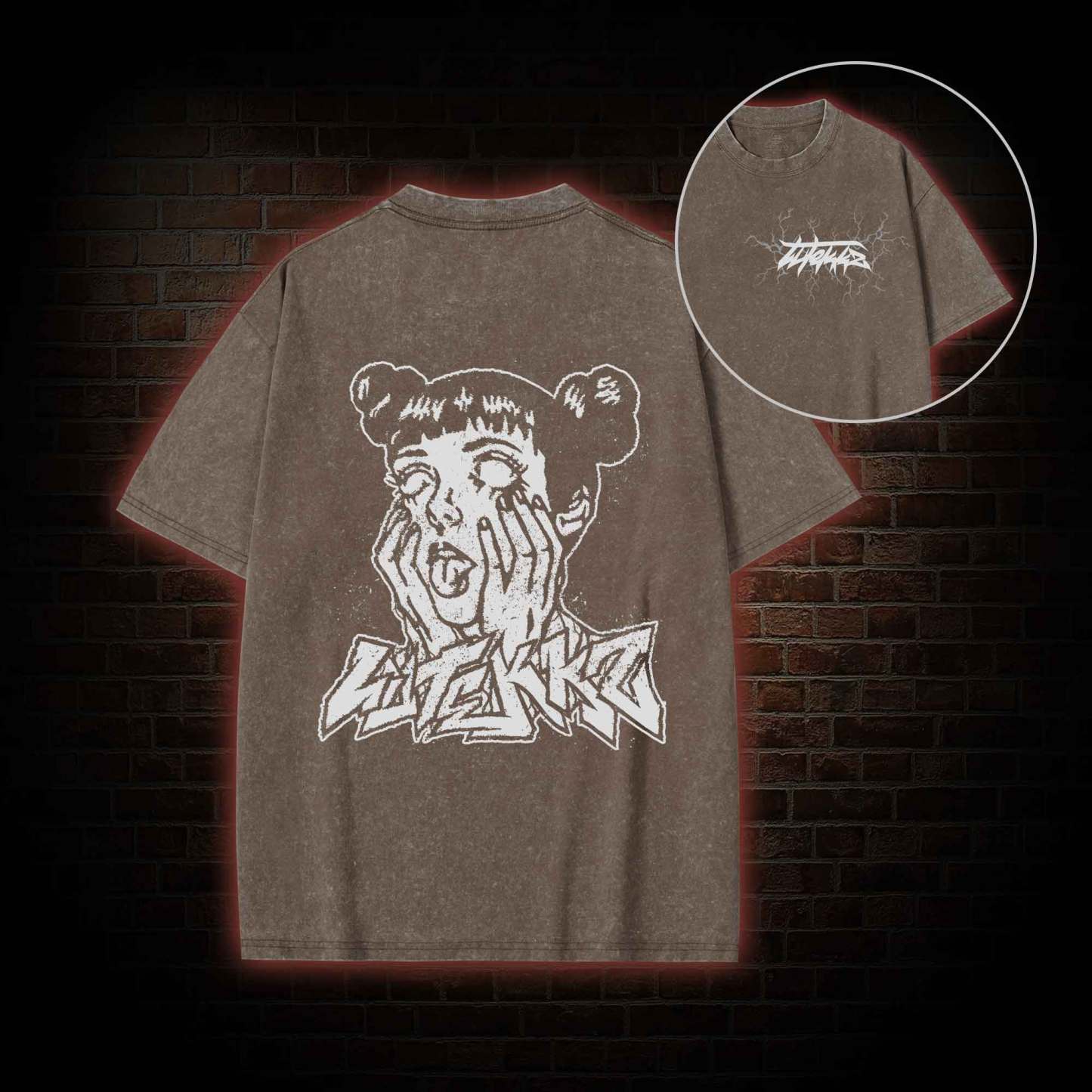 [Copy] Back Print Washed T-shirt