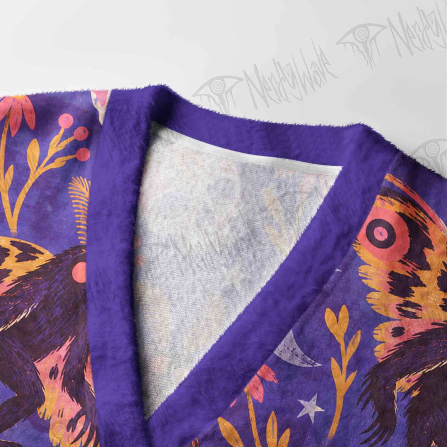 Celestial Mothman Garden Cardigan Sweater