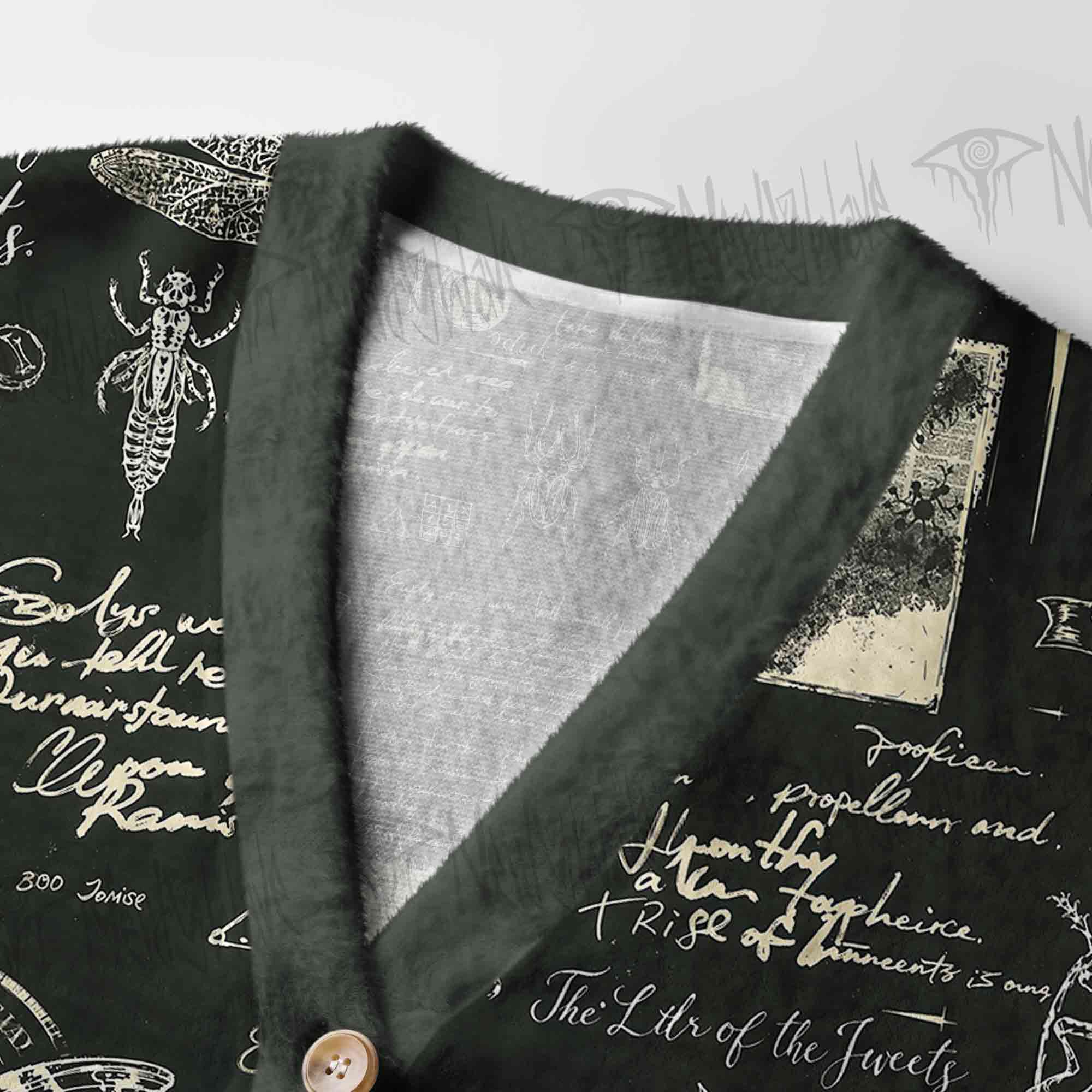 Retro Insects Women's Cardigan Sweater