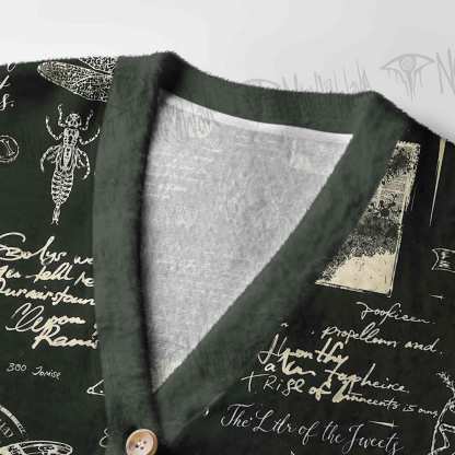 Retro Insects Women's Cardigan Sweater