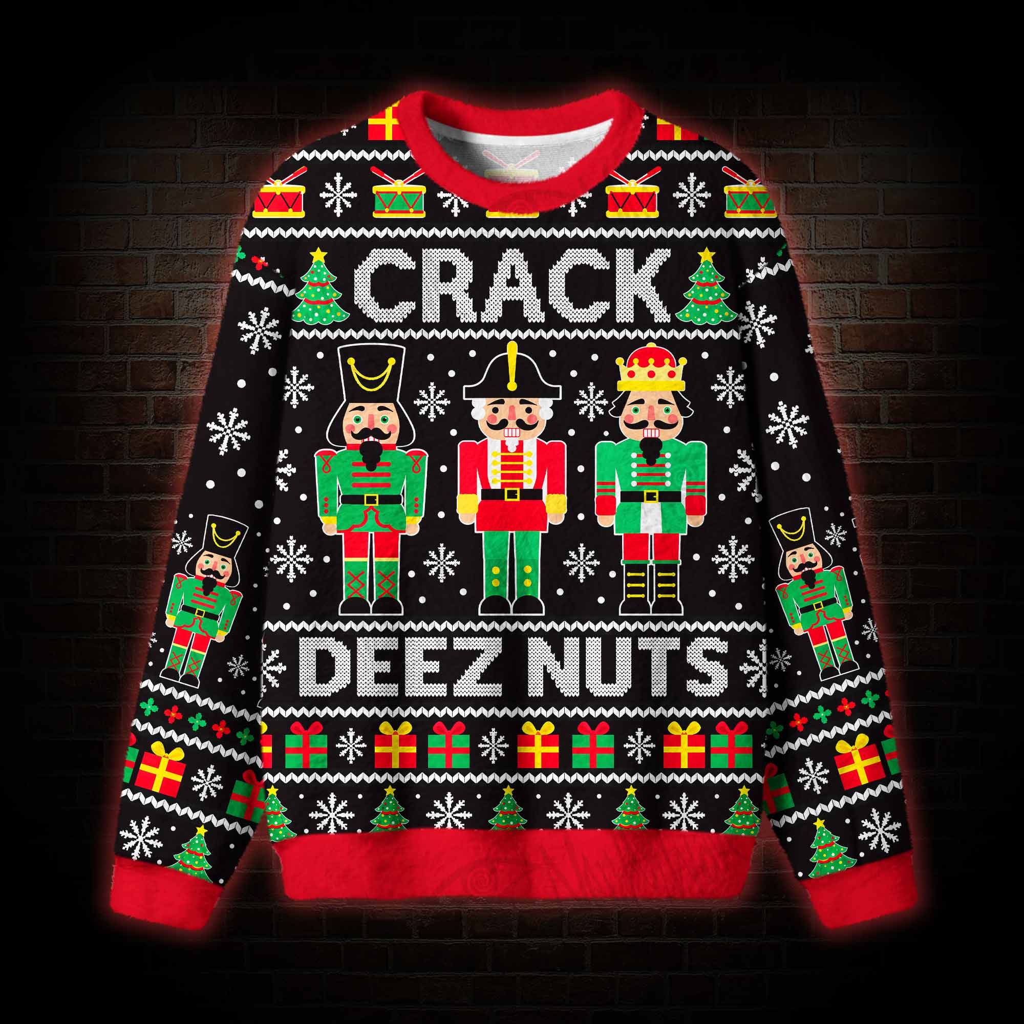 Crack Deez Nuts Ugly Sweatshirts