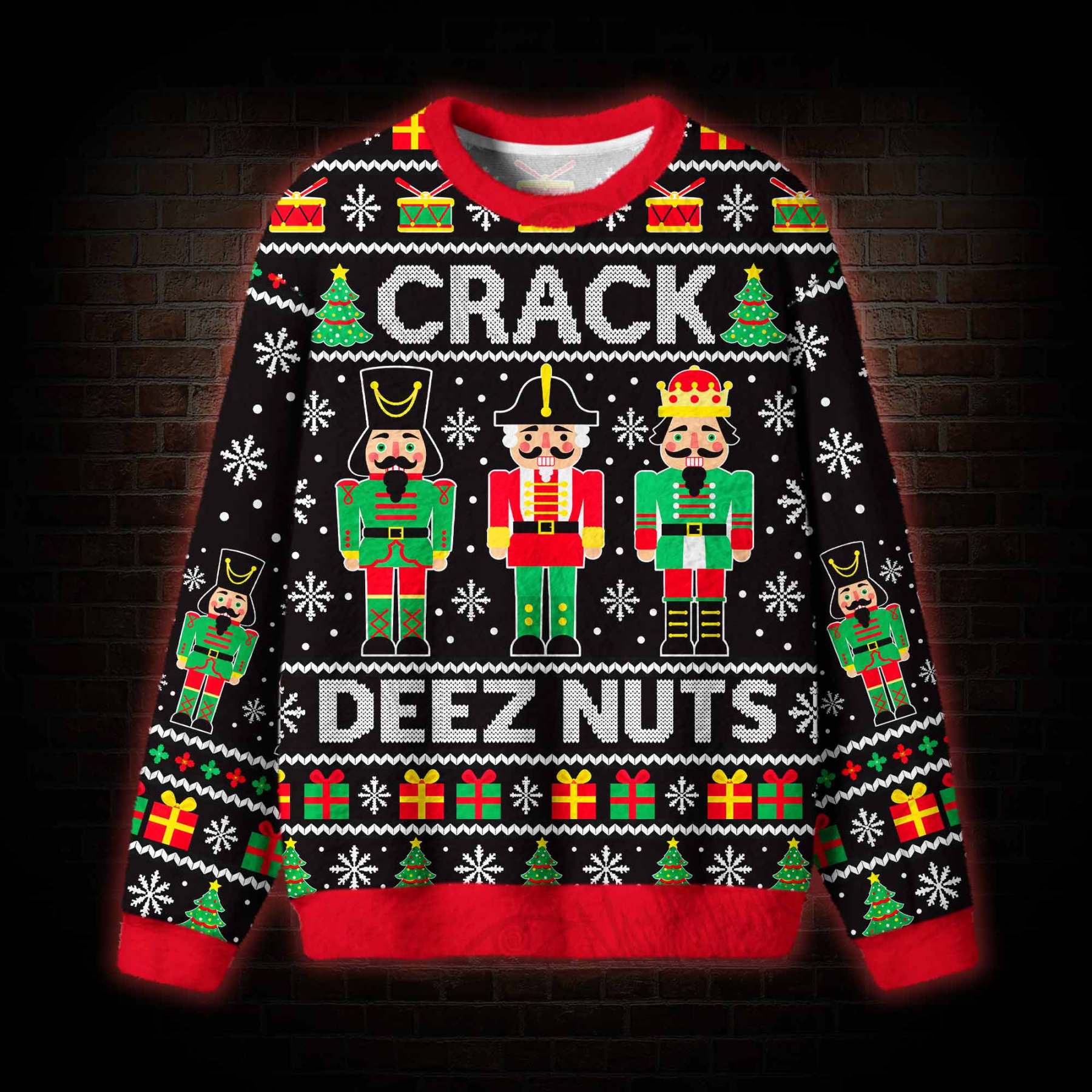 Crack Deez Nuts Ugly Sweatshirts