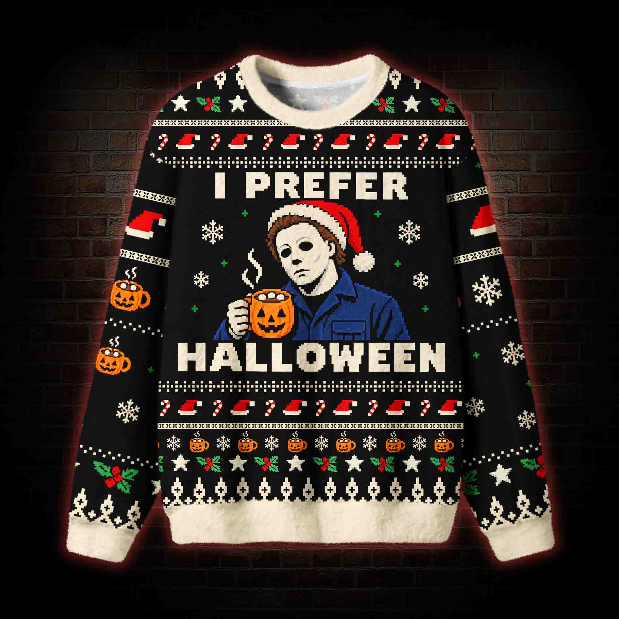 I Prefer Halloween Ugly Sweatshirts