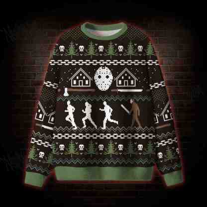 Camp Slasher Christmas Ugly Sweatshirts