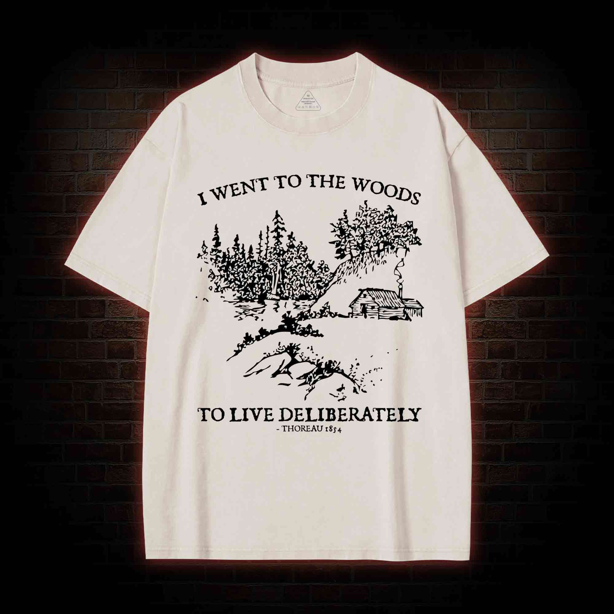 I Went To The Woods Washed T-Shirt