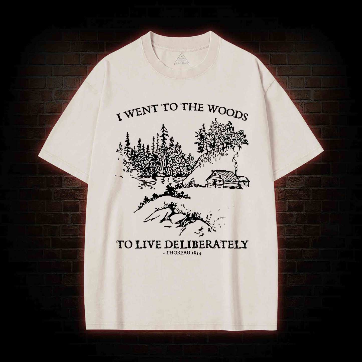 I Went To The Woods Washed T-Shirt