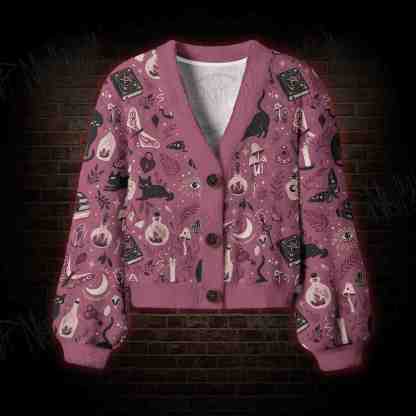 Rose Witch Cabinet Women's Cardigan Sweater