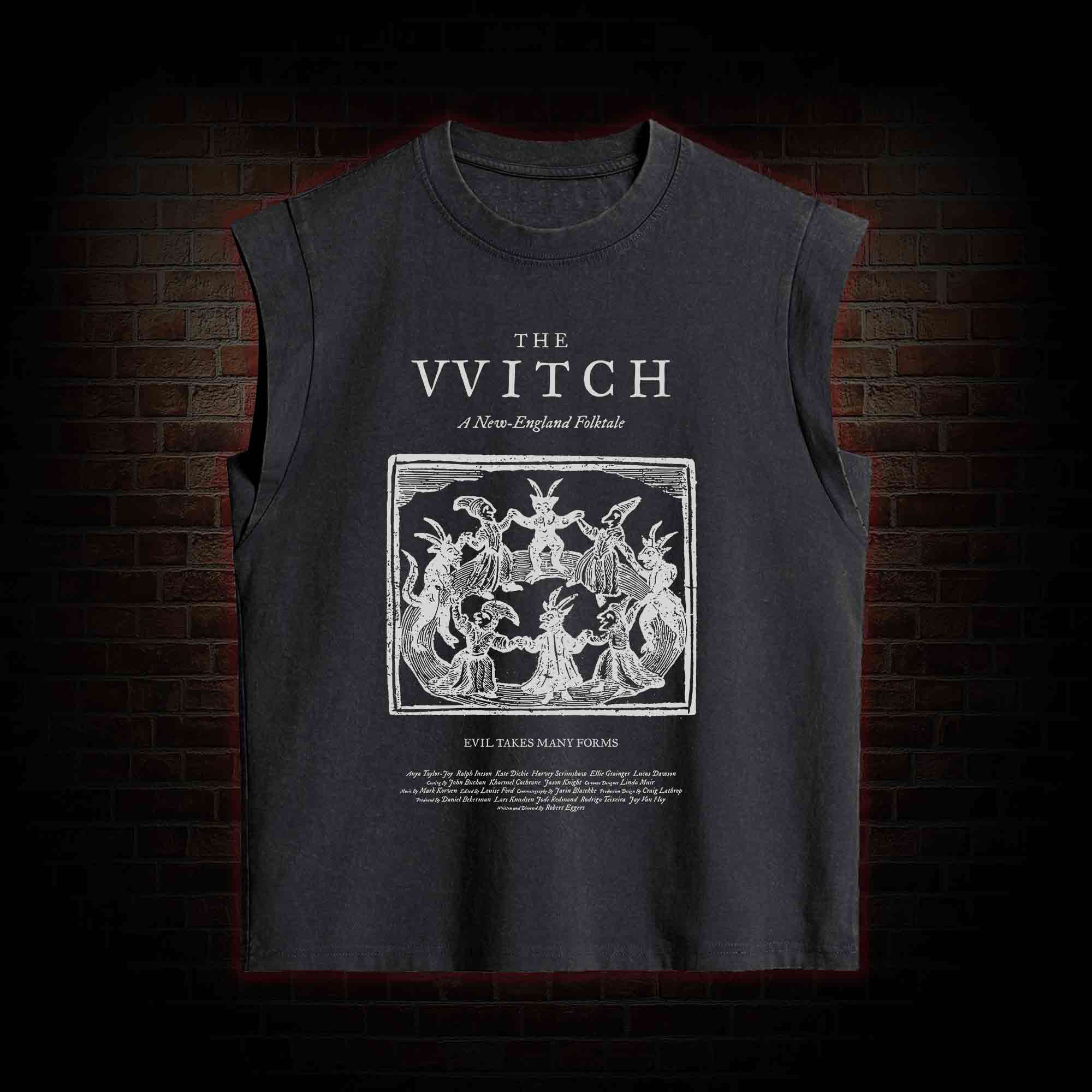 The Witch Retro Horror Folk Women's Washed Tank Top