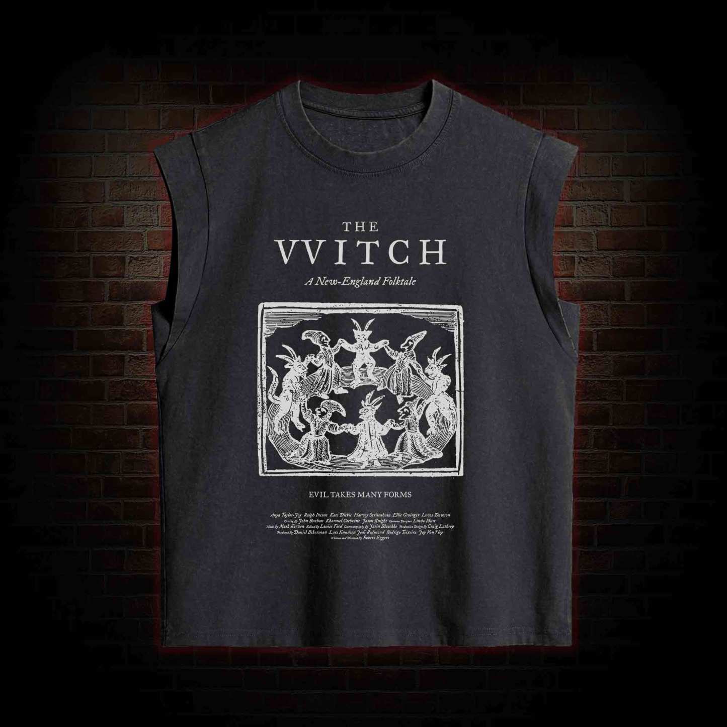 The Witch Retro Horror Folk Women's Washed Tank Top
