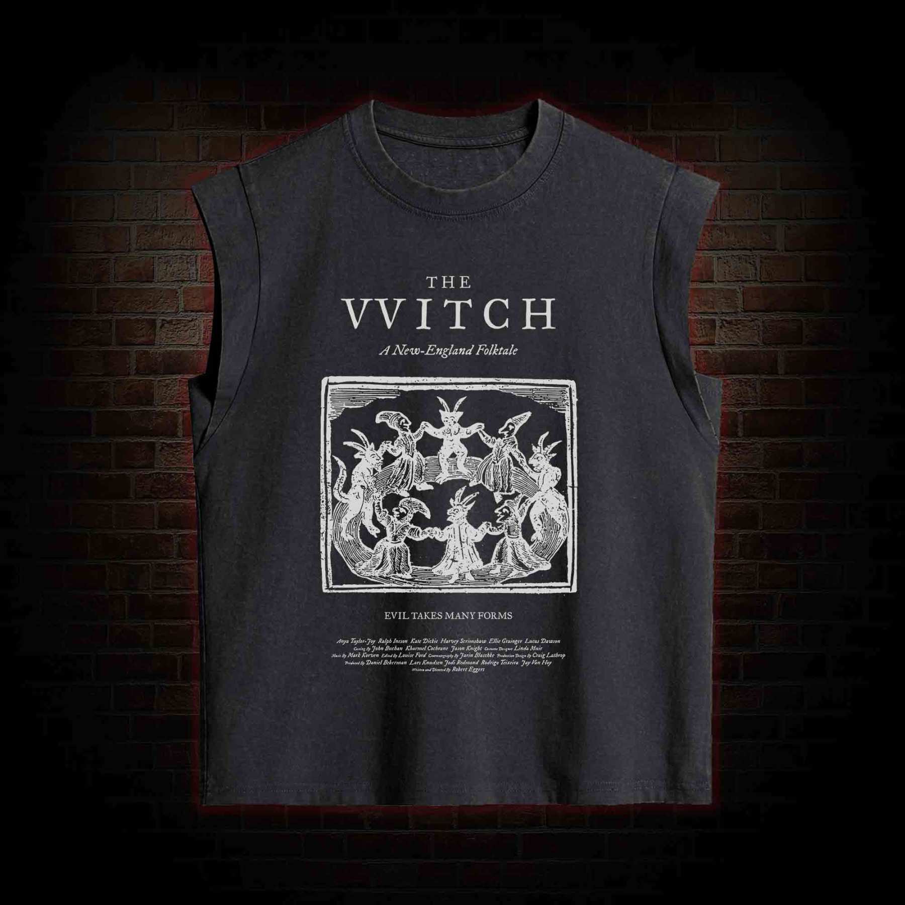The Witch Retro Horror Folk Women's Washed Tank Top
