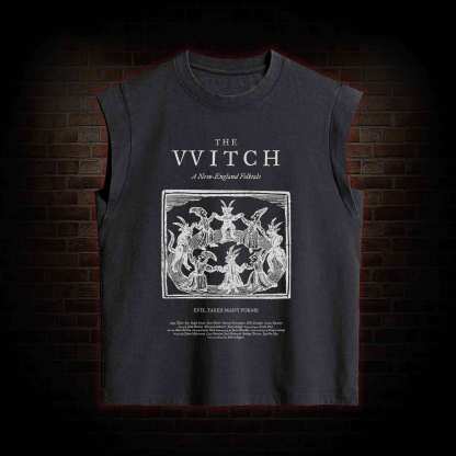 The Witch Retro Horror Folk Women's Washed Tank Top