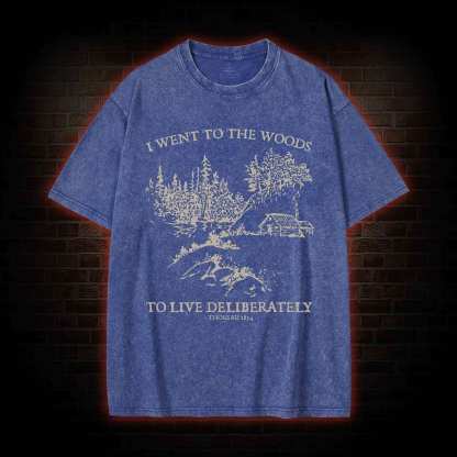 I Went To The Woods Washed T-Shirt