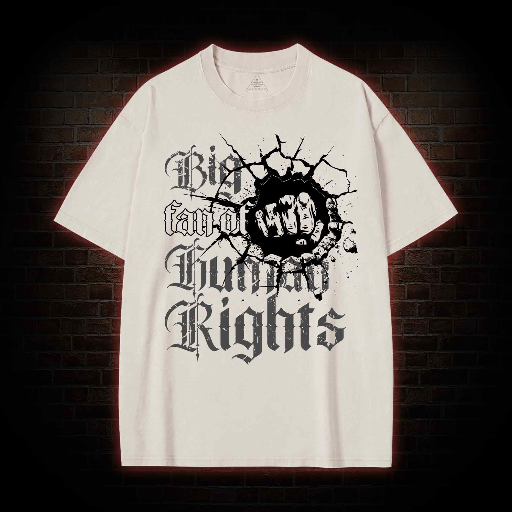 Vintage Big Fan of Human Rights Washed T-shirt