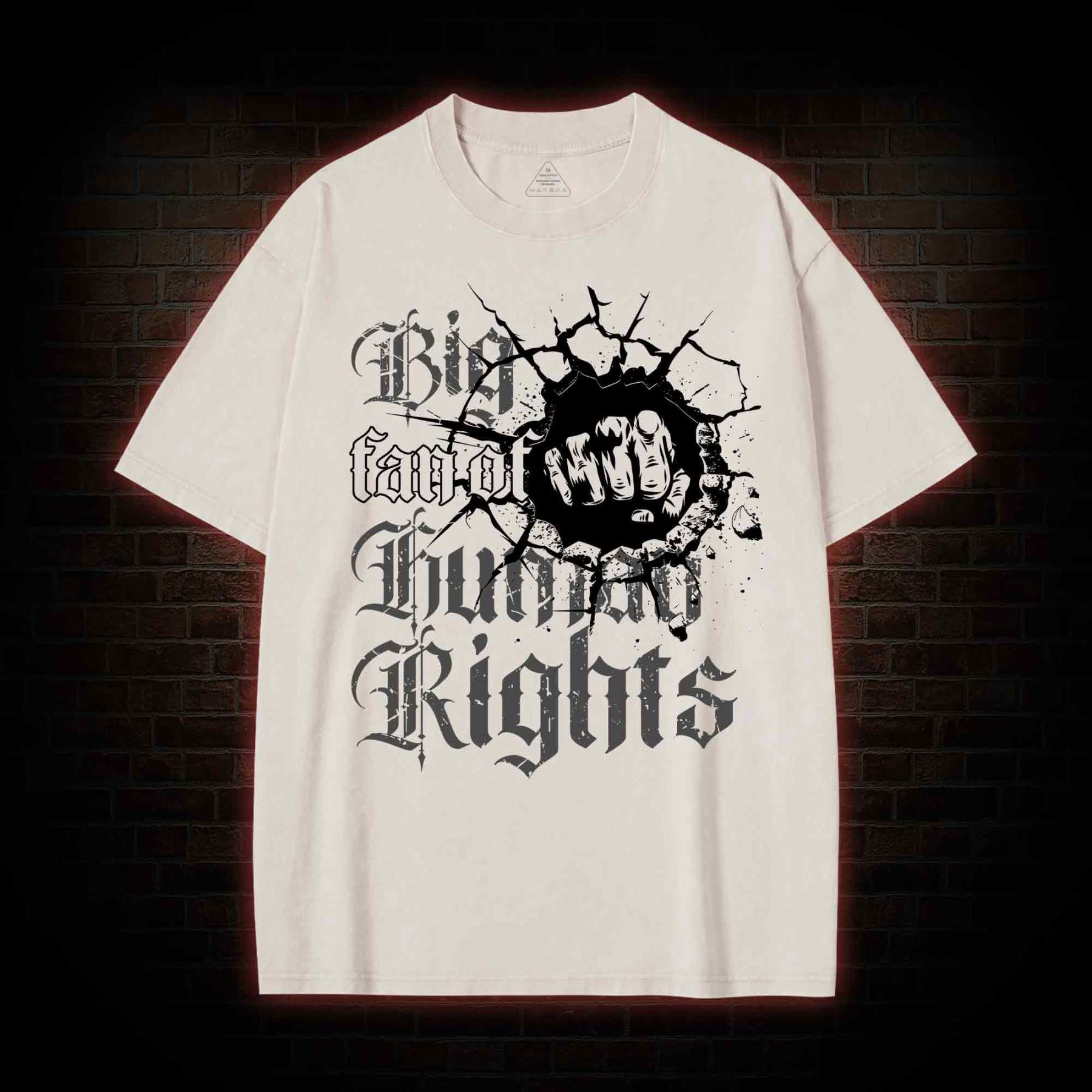 Vintage Big Fan of Human Rights Washed T-shirt
