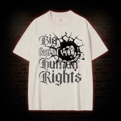 Vintage Big Fan of Human Rights Washed T-shirt