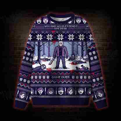 Winter Game Over Ugly Sweatshirts