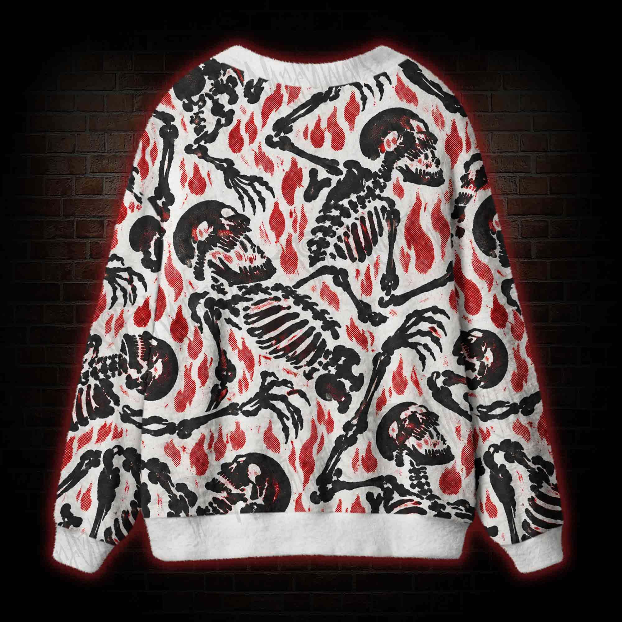 Punk Skeleton Cardigan Sweater