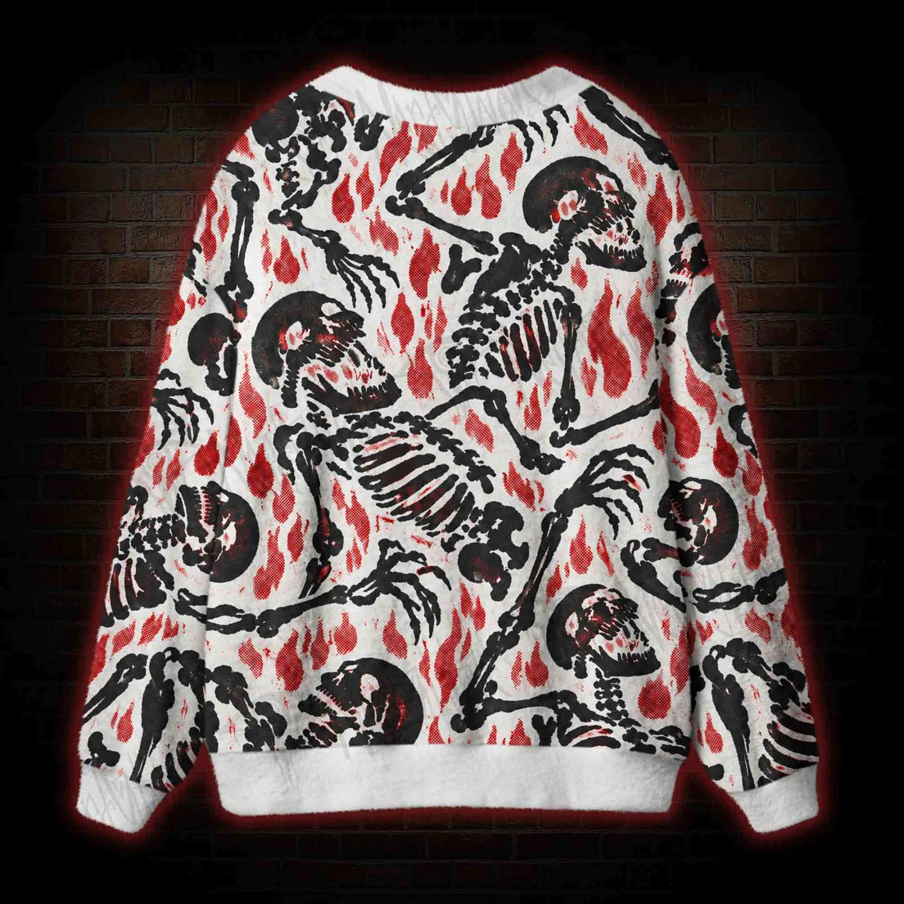 Punk Skeleton Cardigan Sweater