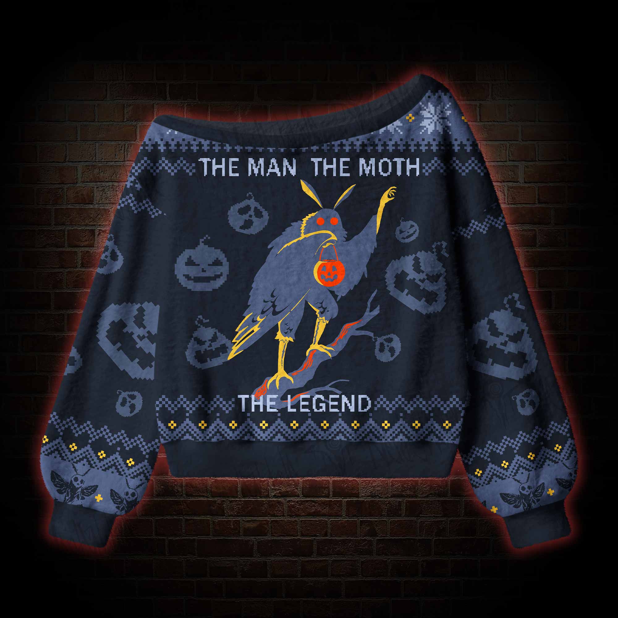 The Man The Moth The Legend Off Shoulder Ugly Sweater