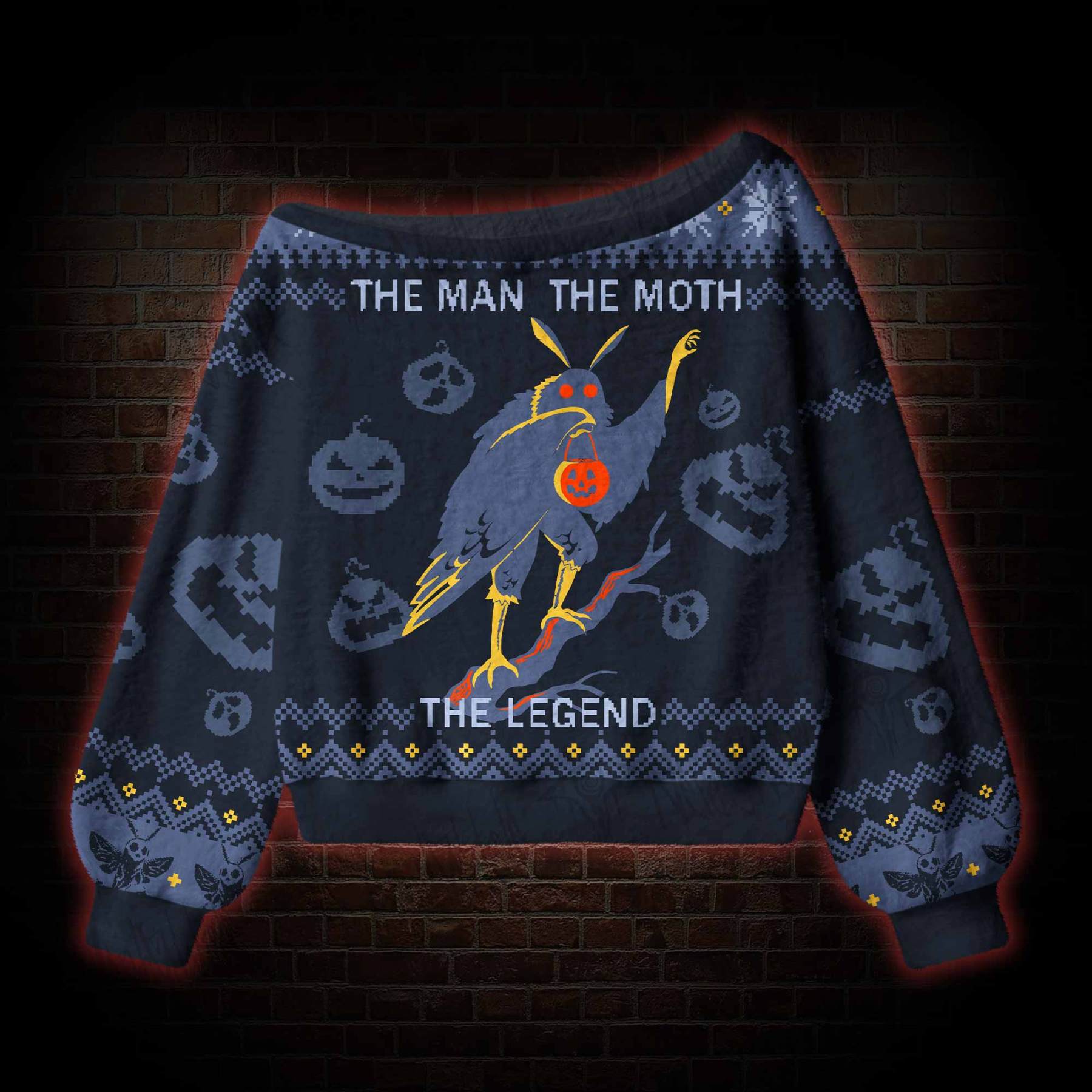 The Man The Moth The Legend Off Shoulder Ugly Sweater